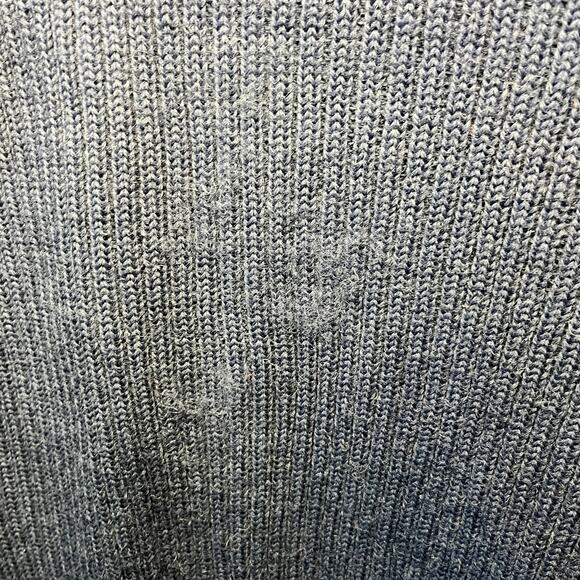 Citadel VTG Navy Blue Ribbed Knit Virgin Wool Military Pullover V Neck Mens 42/L - Picture 6 of 8